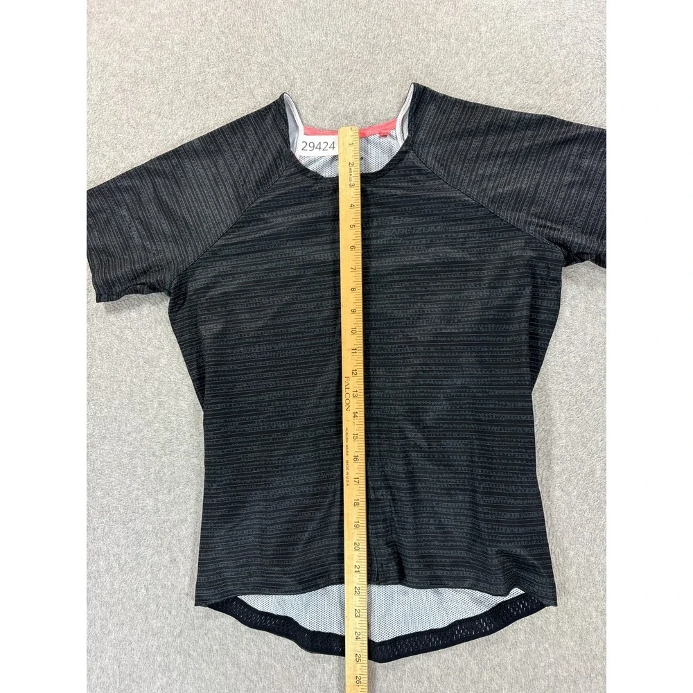 Pearl Izumi Full Zip Short Sleeve Cycling Jersey (Women's Large) Gray/Black - Picture 7 of 10